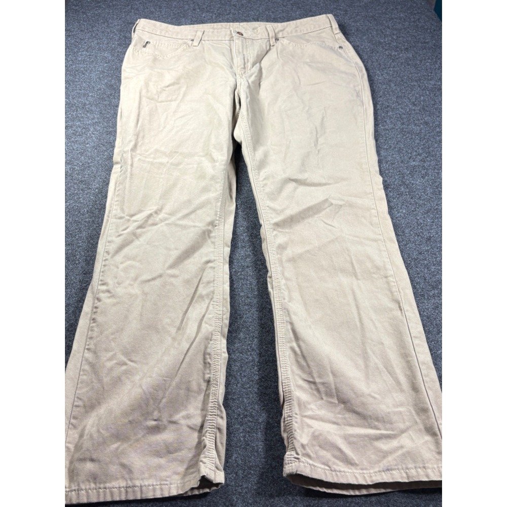 Carhartt Work Pants Womens 18x32 Tan Dungaree Canvas Carpenter Rugged Utility